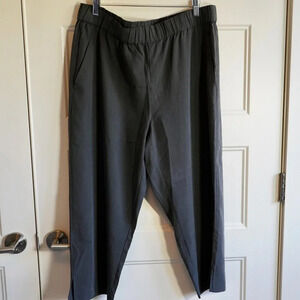 Eileen Fisher Women's‎ Black Elastic Waist Pull-On Cropped Pants Size Large
